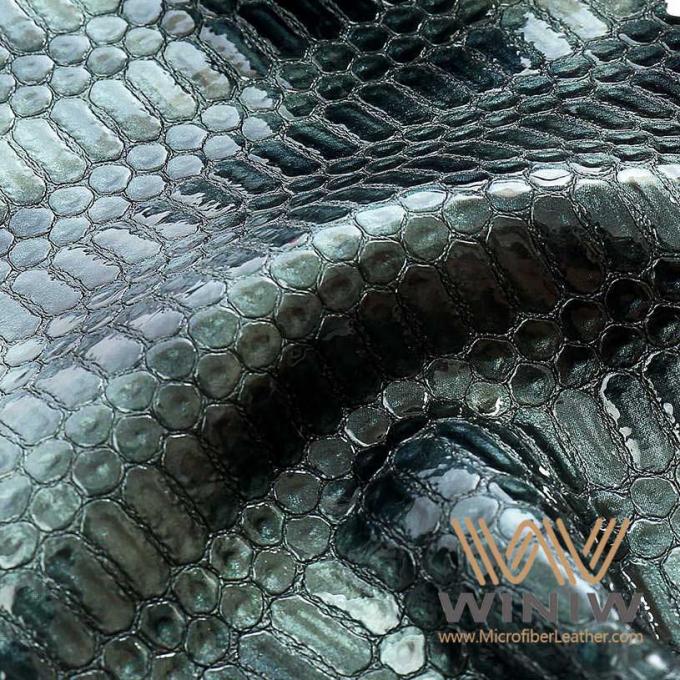 1.2mm Stärke-Höhepunkt Faux PU überziehen mit Seifenschaum des Krokodil-Beschaffenheit prägeartigem Taschen-strengen Vegetariers mit Leder