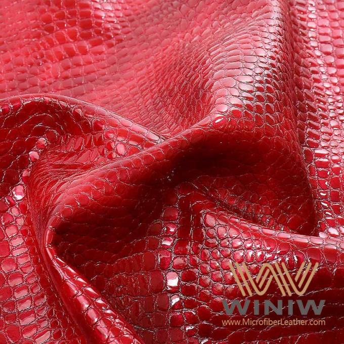 1.2mm Stärke-Höhepunkt Faux PU überziehen mit Seifenschaum des Krokodil-Beschaffenheit prägeartigem Taschen-strengen Vegetariers mit Leder
