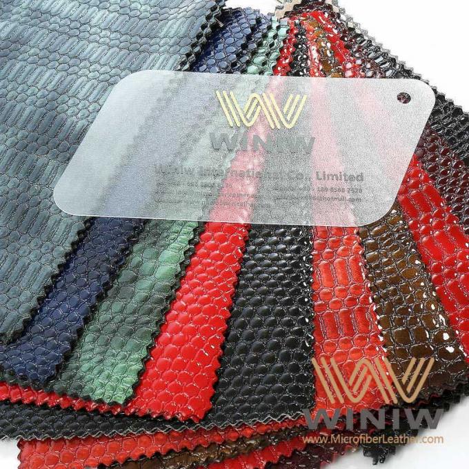 1.2mm Stärke-Höhepunkt Faux PU überziehen mit Seifenschaum des Krokodil-Beschaffenheit prägeartigem Taschen-strengen Vegetariers mit Leder