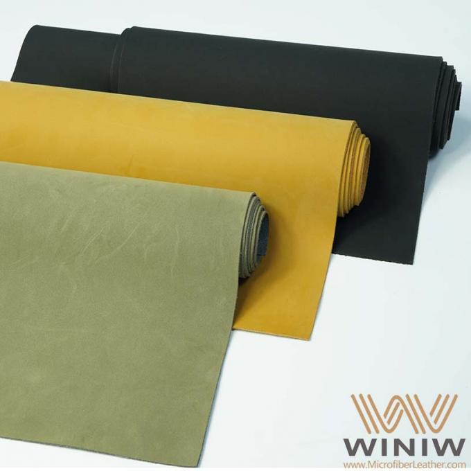 Sein kann prägeartiges verschiedene Farbesynthetisches Microfiber-Nubukleder-Gewebe